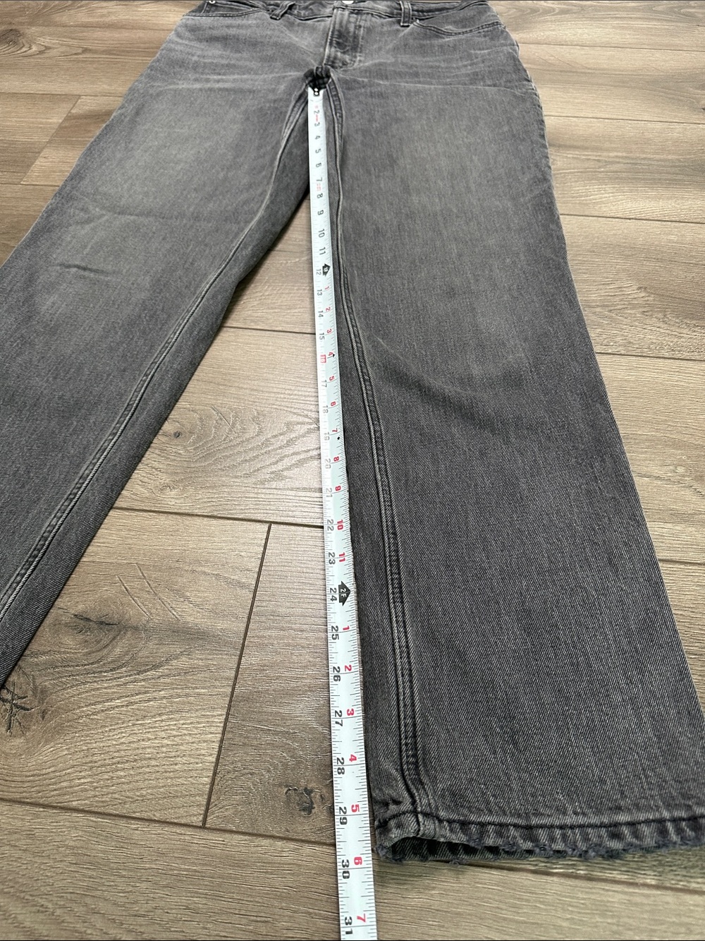 Abercrombie & Fitch The 90’s Straight Ultra High Rise Jeans Black Gray 29 - Picture 11 of 12